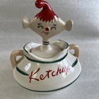 Vintage Holt Howard Davar 1959 Pixieware Ketchup Condiment Jar W  Spoon Pixie