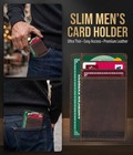Stand American Slim Front Pocket   Real Hunter Leather   Rfid-protected Brown