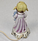 Vintage Lamp Night Light Underwriters Laboratories Aladdin 60s Girl Teddy Bear