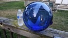 Glass Fishing Float Buoy Ball Vintage Hand Blown Large Cobalt Blue 12  Diameter