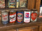 Lot Of 5 Flat Top Beer Cans -pabst  Goebel  Eastside  Old Germn Old Heidel Brau