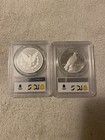 2023-s Proof  1 Morgan And Peace Silver Dollar 2pc Set Pcgs Pr70dcam Fs Morgan
