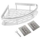 Adhesive Corner Shower Caddy Shelf Bathroom Wall Mounted Storage Rack Organizer 