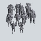 Refugees 1940 s ww2 Era X10 1 87 Ho Scale Modern Railroad Railway Layout Figures