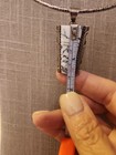 Steve Francisco  Navajo Artist Sterling Silver White Buffalo Inlay Pendant