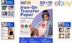 Printable Iron-on Transfer Paper For Dark Fabrics  50 Sheets 8 5x11 Inches