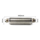440mm Universal Exhaust Pipe 51mm Muffler Tip With Db Killer For Motorcycle Atv