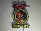 Vivid Led Miller Lite Beer High Life Girl Bar 24 x17  Neon Sign Lamp With Dimmer