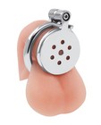 Electric Eel Lockmaster Stainless Steel Flat Inverted Chastity Cage  2 0  X 2 0 