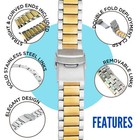 18mm Curved Steel Metal Watch Band Bracelet For Bulova Classic