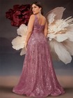 Plus Size Luxury Sequins Evening Dress Women Elegant Wedding Party Prom Dresses