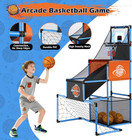 2 In 1 Basketball Arcade Game   Soccer Goal For Kids  Adjustable Kid Basketball 