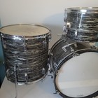 1966 Ludwig Black Oyster Pearl Vintage 60s Drum Set 13 16 20 Keystone Badge Rare
