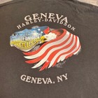 Harley-davidson Geneva Ny Eagle   American Flag Graphic T-shirt Black Xl