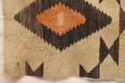 Antique Navajo Rug Native American Indian Crystal Eye Dazzler 38x18 Vintage