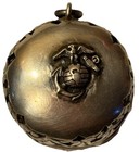 Foster   Bailey Antique Thimble Holder case W  Marine Corps Emblem 1      389 