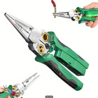 8-in-1 Wire Stripper For Electrician Needle Nose Pliers With Voltage Green