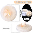 4pcs Large Fluffy Puff  White Puffs For Face Powder  Ultra Soft Face Body Puff 