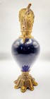 Antique Jennings Brothers Jb Ormolu Cobalt Blue Glass Urn Vase  709 French Gilt