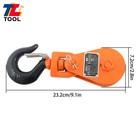 2 Ton Snatch Block Swivel Hook 3  Sheave 3 8  Wire Rope Orange Snatch Pulley
