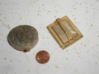 Vtg Micro Mosaic Pill Box   Frame Roses Floral Gold-tone Metal Hinged Lid 1 