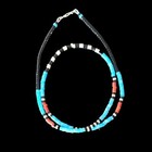 Native American    sky Blue    Heishi Necklace