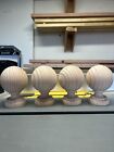 Newel Post Finial Pine Wood Unfinished Top 3 3 8 Inch Ball  set Of Two 