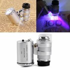 Magnifying Loupe Jewelry Jewelers Pocket 60x Magnifier Loop Eye Coins Led Light
