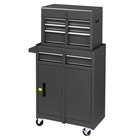 Rolling Tool Chest Tool Organizer Box With Lockable Wheels   Detachable Top New