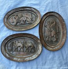 3 Antique Persian Decorative Copper Plate
