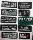 Words Slogan Embroidered Iron On  Patches Fabric Badge Usa Saler