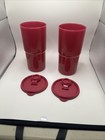 Tupperware Mega Tumbler 30 Oz Thirstquake Raspberry Flip Top 2414c-1 New 2 Pack
