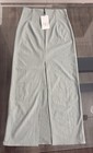 Zara Women Gray Maxi Skirt Solid Polyester M