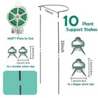 32 Inch Plant Support Stakes  10 Pack Half Round Metal 32x13inch-10pack 