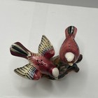 Vintage Handpainted Tropical Birds On Tree Salt And Pepper Shaker 
