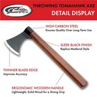 Throwing Tomahawk Axe Carbon Steel Blade Wood Handle Black 12 5 Inches For Hu