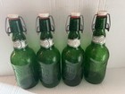 Vintage Grolsch Beer Bottle Green Glass 16 Oz  Porcelain Flip Swing Top Lot Of 4
