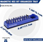 Workpro Magnetic 1 4 Hex Bit Organizer Screwdriver Drill Bit Holder Storage Tray