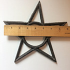 Cast Iron Vintage Antique Stove Trivet 5 Poing  8 Inch Star Circle Center