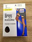 24 Packs Of 3 Pairs Leggs Everyday Thigh Highs Sheer Toe Suntan Size A Nylons