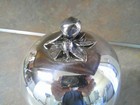 Antique Silverplate Epns Egg Coddler Warmer With Berries   Leaves Finial