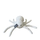 Martha Stewart White Faux Fur Spider Pillow 17x9 Halloween Glam New