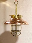 Nautical Marine Ship Brass Hanging Ship Pendant Light With Copper Shade 1pcs