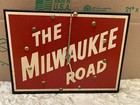 Milwaukee Road Railroad Wall Clock Battery Operated Sign Style Needs Repair