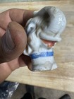 Vintage 1940 s Carnival Cane Topper Elephant Head Porcelain Japan