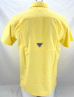 New Columbia Slack Tide Camp Short Sleeve Pfg Yellow Button Up Ss Shirt Men s L