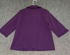 Vintage Anthony Richards Women s Purple Blazer Jacket Ruffle Button Front Size L