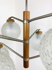Atomic Mid-century 6 Arm Ceiling Lamp Chandelier Globe Space Age Temde Vintage
