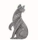Silver Color Cat Brooch Lapel Pin Gift Scarfs Jackets Rhinestones