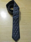 New Men s Genuine 100  Sheep Leather Quilted Tie With Contrasted Colors